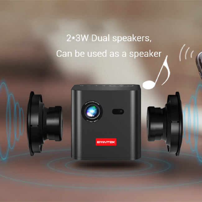 4K Rechargeable Miniature Mini Portable DLP Projector Hover Image