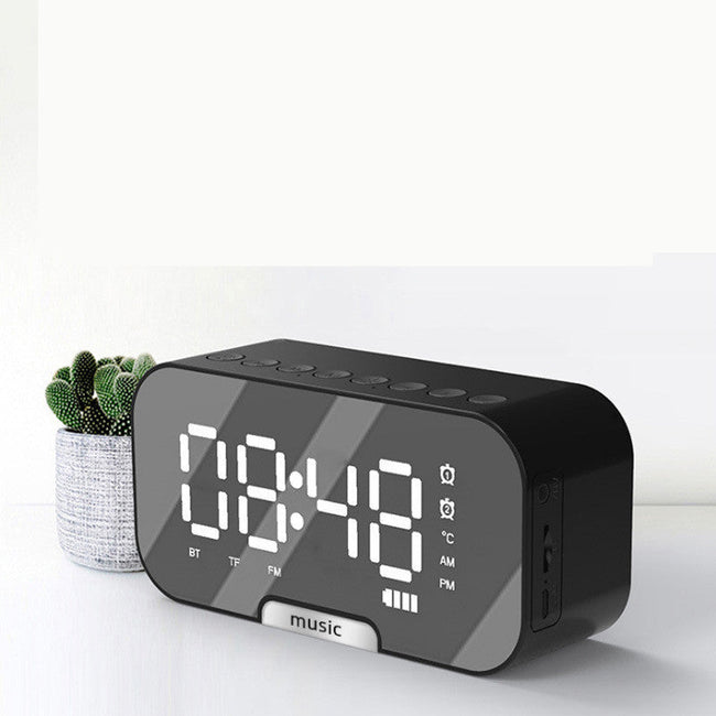 Portable Mirror Clock Alarm Clock Hover Image