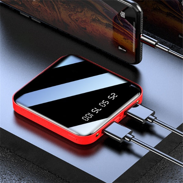Mini Power Bank 20000 MAh Portable Mirror Digital Display Power Bank Main Image