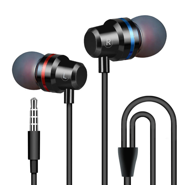 Metal Headphones Heat Tone In-ear Mobile Phone Headphones Hover Image
